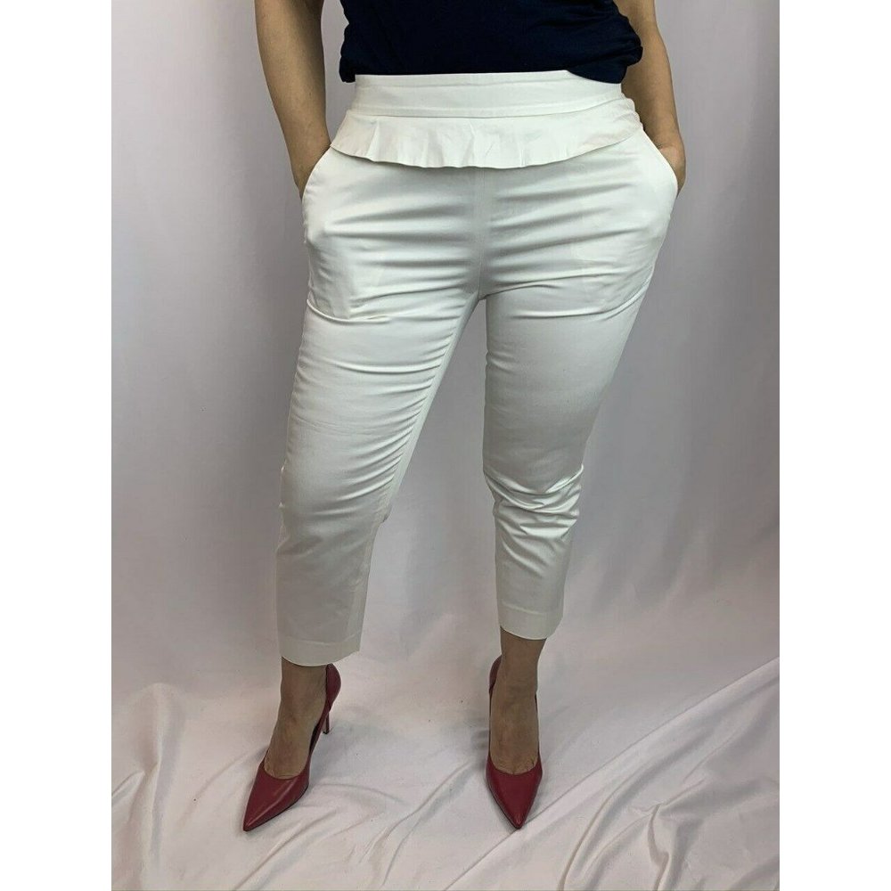 Moschino Cheap and Chic White Ruffle Waist Ankle L